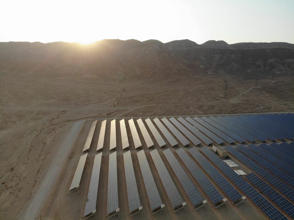 Solar farm panels built using GIS parcel viewer