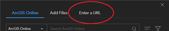 ArcGIS Earth Enter a URL