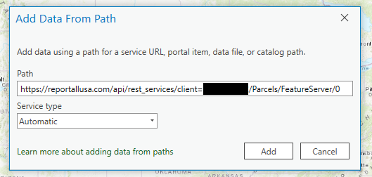 ArcGIS Pro Add Data From Path Dialog